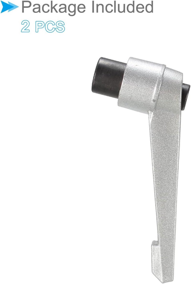 CoCud Clamping Lever Handles, M10 Female Thread 93mm Lever, Adjustable Quick Release Locking Rotating Knobs Silver Tone - (Applications: for Lathe Machinery), 2-Pieces - Image 5